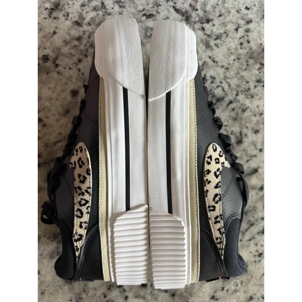 Nike Court Legacy Lift Sneakers Black Khaki Sail HF9548-001 Women's 11 Cheetah - Picture 4 of 7
